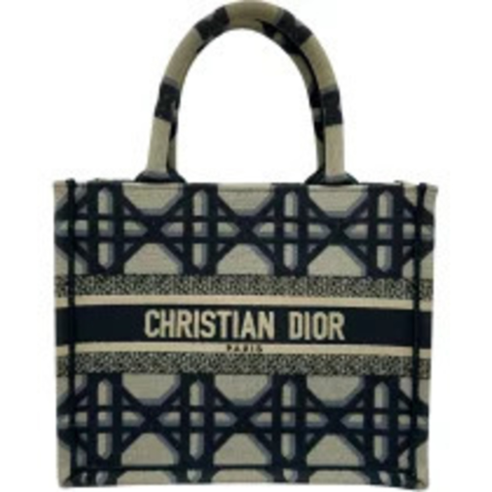 Christian Dior Book Tote Navy Blue Ivory White Bag